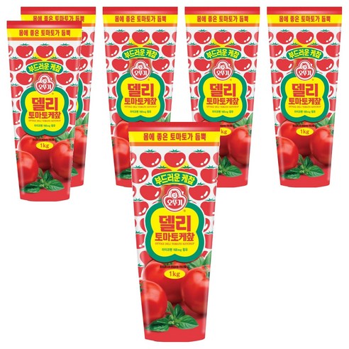 오뚜기 델리 토마토 케찹, 1kg, 6개