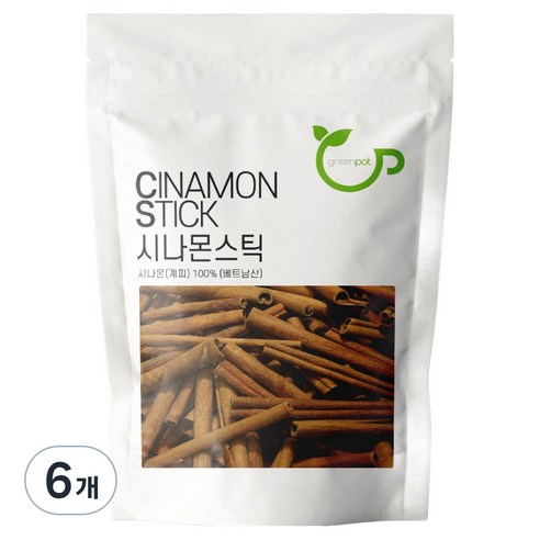 그린팟 시나몬스틱, 100g, 6개