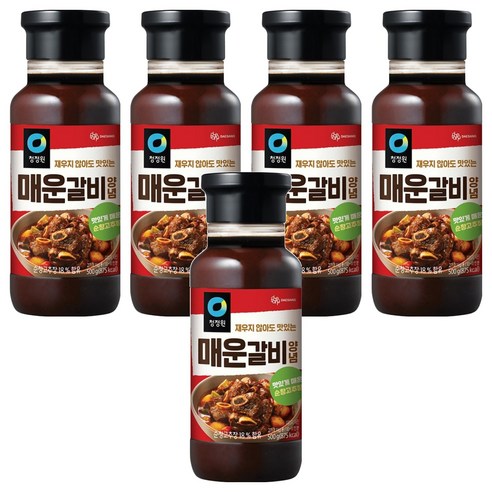 청정원 매운갈비 양념, 500g, 5개