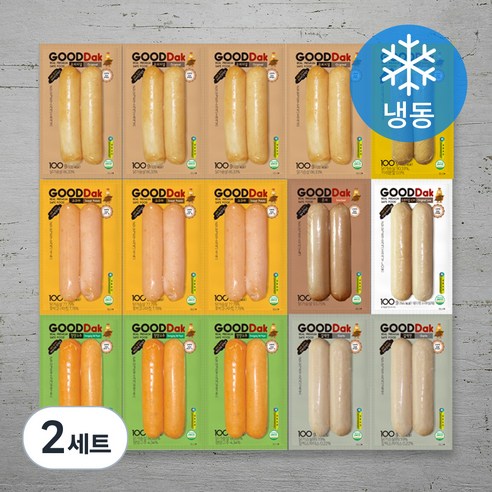 굳닭 닭가슴살 소세지 15팩 스페셜 세트 (냉동), 1.5kg, 2세트
