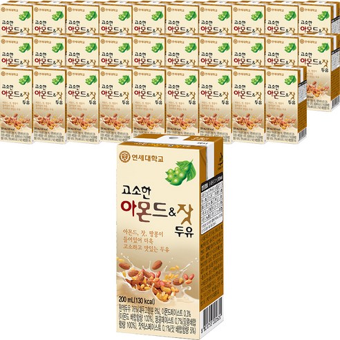 연세두유 아몬드 앤 잣 두유, 200ml, 96개