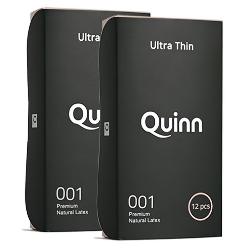 Quinn 001 울트라씬 초박형 콘돔, 12개입, 2개