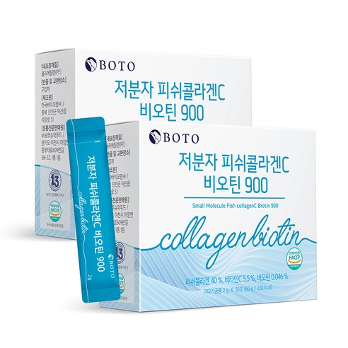 보뚜 저분자 피쉬콜라겐C 비오틴900 30p, 60g, 2개