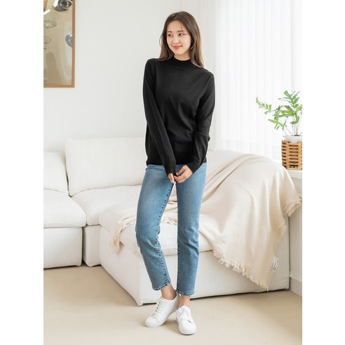 데일리룩에 편안함과 스타일을 더하는 캐럿 여성용 반목 니트