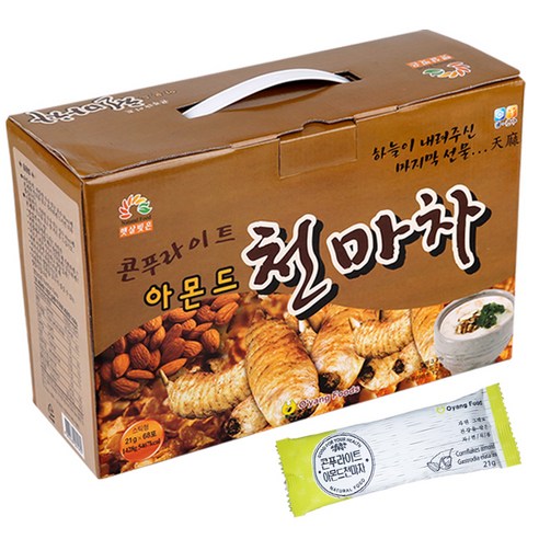 오양식품 콘푸라이트 아몬드 천마차, 21g, 68개입, 1개
