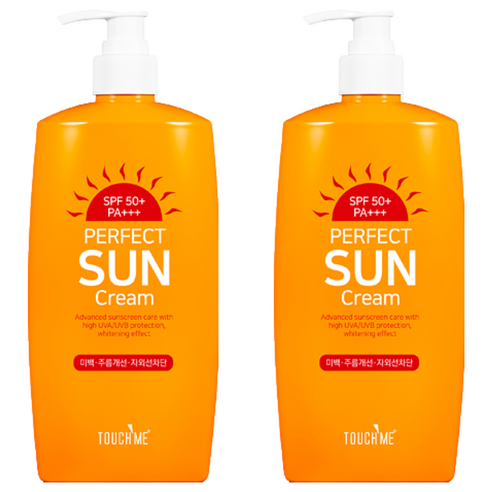터치미 퍼펙트 썬크림 SPF50+ PA+++, 500ml, 2개