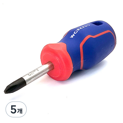 워크프로 전공 십자 드라이버 ph2 x 38mm WP221034, 5개