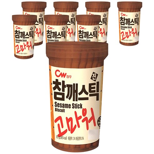 청우식품 참깨스틱 진, 85g, 8개
