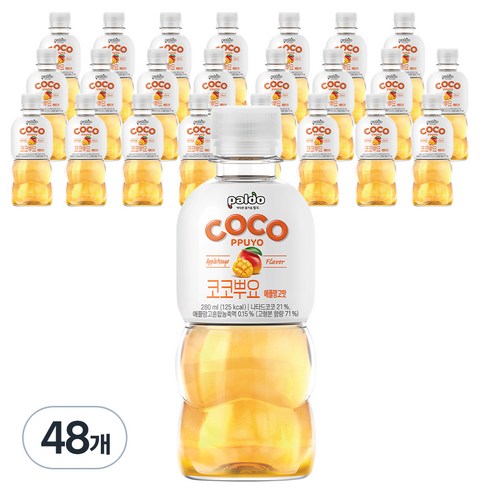 팔도 코코뿌요 애플망고맛, 280ml, 48개