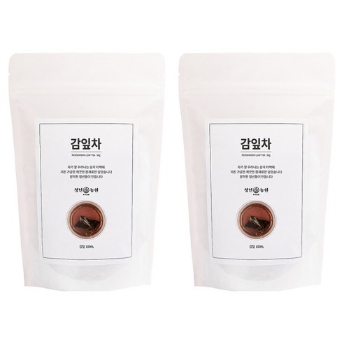 청년농원 저온가공 감잎차 삼각티백, 1g, 50개입, 2개