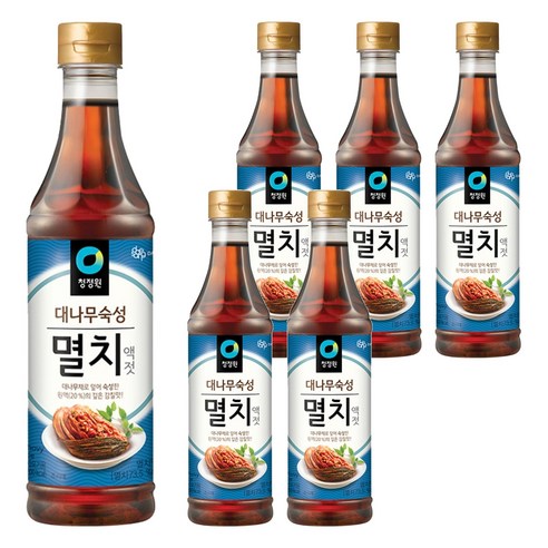 청정원 대나무숙성 멸치액젓, 1kg, 6개