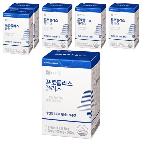 종근당건강 와일드비 프로폴리스 플러스, 60정, 6개