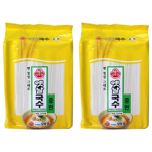 오뚜기옛날 국수 중면, 2.5kg, 2개