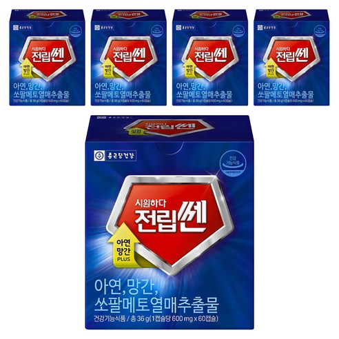 종근당건강 시원하다 전립쎈, 60정, 5개
