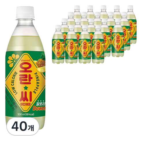 동아오츠카 오란씨 파인애플향 탄산음료 500ml, 40개
