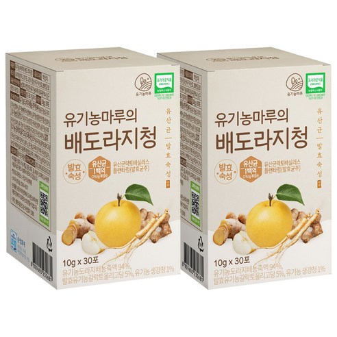 유기농마루 짜먹는스틱형 배도라지청, 10g, 60포