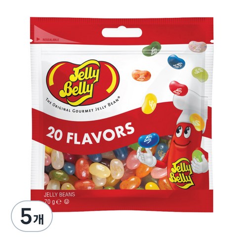 젤리벨리 20가지 혼합맛 1개입, 70g, 5개 - 츄잉젤리 | 쿠팡
