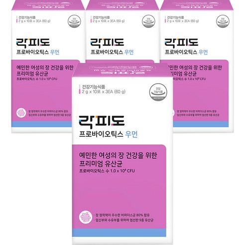 락피도 프로바이오틱스 우먼, 30포, 4개