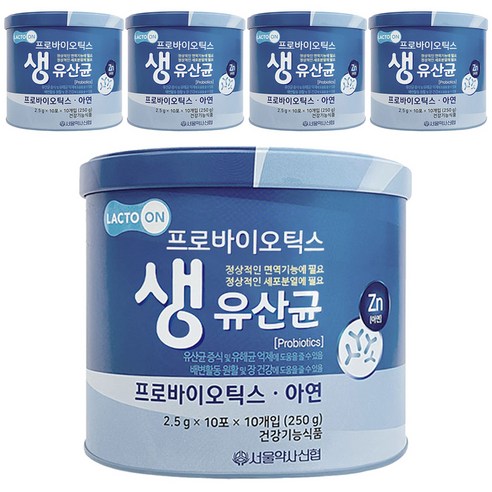 서울약사신협 프로바이오틱스 생유산균 100포, 250g, 5개