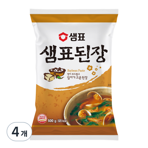 샘표 된장, 500g, 4개