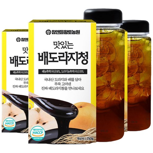 황토농원 맛있는 배도라지청 250g + 보틀, 3세트