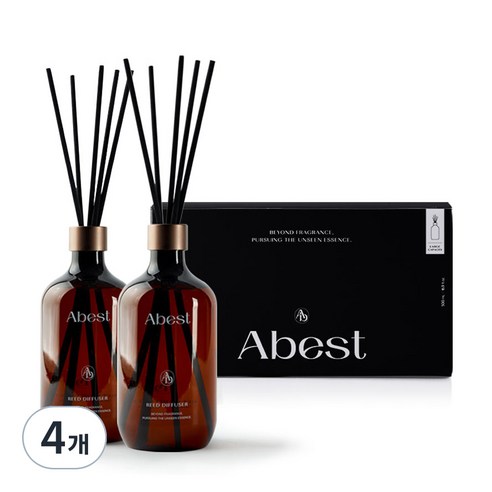 아베스트 프리미엄 디퓨저, 베이비파우더, 500ml, 4개