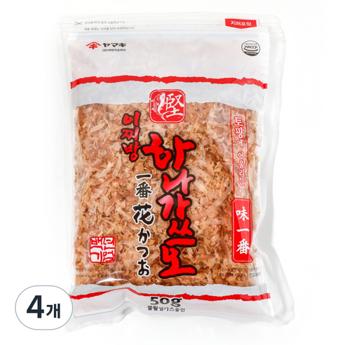 야마끼 이찌방 하나 토핑용 가쓰오부시, 50g, 4개