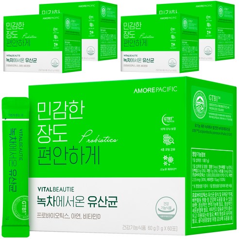 바이탈뷰티 녹차 에서온 유산균 60p, 60g, 5개
