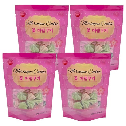 마늘빵집 꽃 머랭쿠키, 20g, 4개