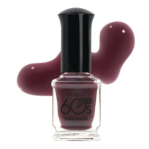 위드샨 시럽타입 반투명 60초 네일라커 매니큐어, M68 체리콕시럽, 9ml, 1개