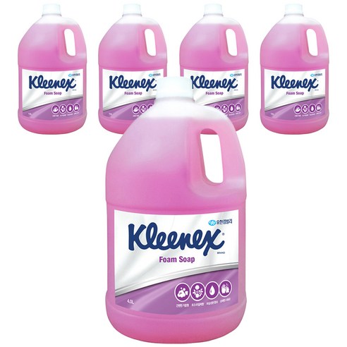 크리넥스 폼 솝 핸드워시 로즈라일락향, 4L, 5개