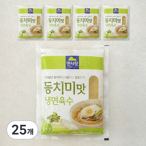 면사랑 동치미맛 냉면육수, 340g, 25개