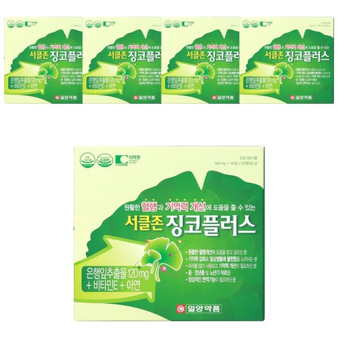 일양약품 서클존 징코플러스, 60정, 10개