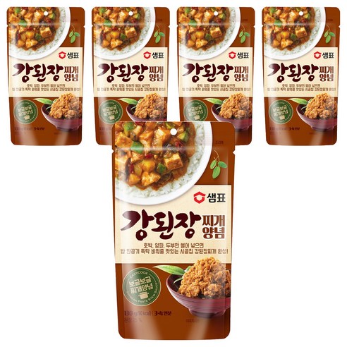 샘표 강된장찌개 양념, 130g, 5개