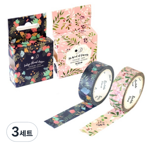 라이프포인트 마스킹 테이프 S1011 세트, S1011, S1012, 3세트