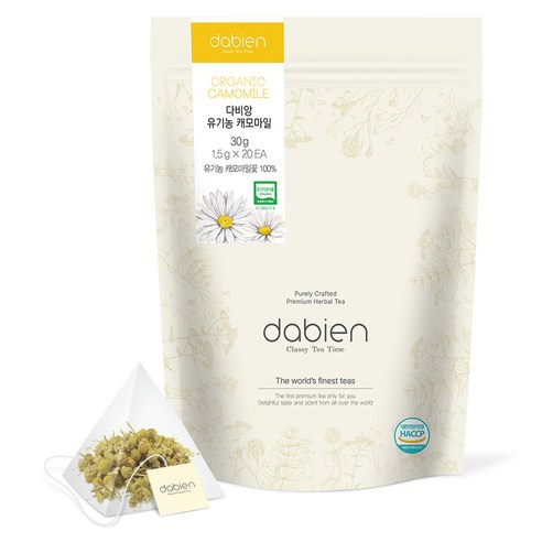 향긋한 휴식을 선사하는 다비앙 유기농 캐모마일 티백
