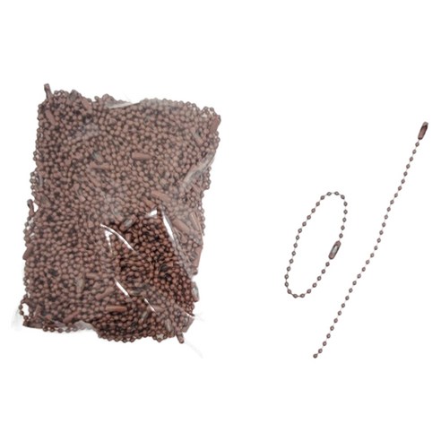 마다꾸미 볼체인 컬러군번줄 줄구슬 10cm, 커피, 50개