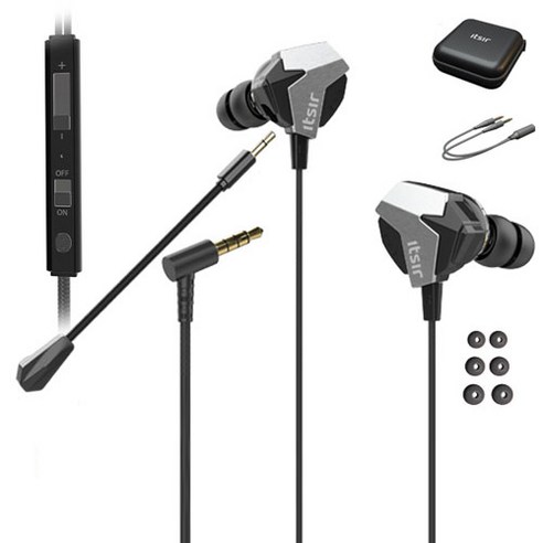 잇서 배그롤 프로 게이밍 이어폰 세트 3.5mm, 레드, BAGLOL Pro Gaming Earphone