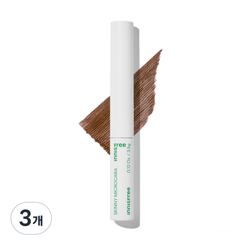 이니스프리 스키니 꼼꼼카라 마스카라 3.5g, 2호 브라운, 3개
