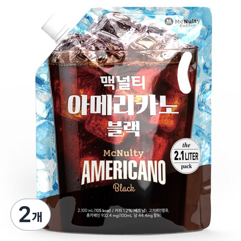 맥널티커피 아이스 아메리카노 블랙 대용량 파우치