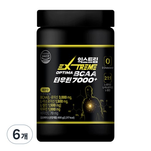 익스트림 OPTIMA BCAA 타우린 7000+, 600g, 6개
