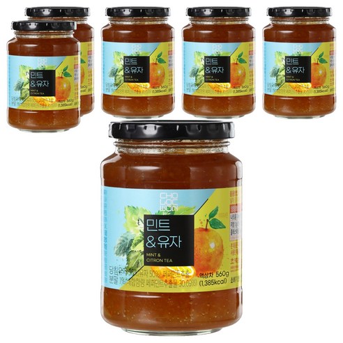 초록원 민트 유자차, 560g, 1개입, 6개