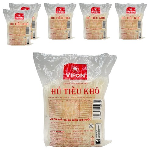 비폰 후티코 쌀국수면 2mm, 500g, 6개