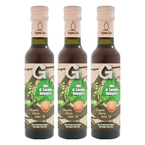 구스티 햄프씨드 대마씨 오일, 250ml, 3개