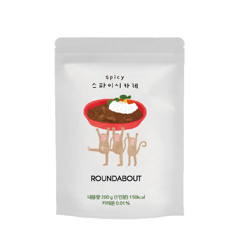 라운드어바웃 스파이시 카레, 200g, 1개