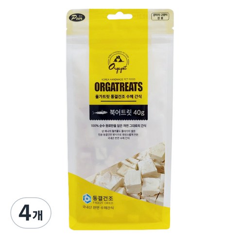 피어 올가트릿 동결건조 반려동물 수제간식 40g, 북어트릿, 4개