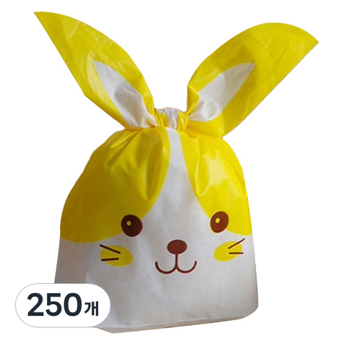 포스트로드 선물 간식 보자기 포장백, 옐로해피캣, 250개