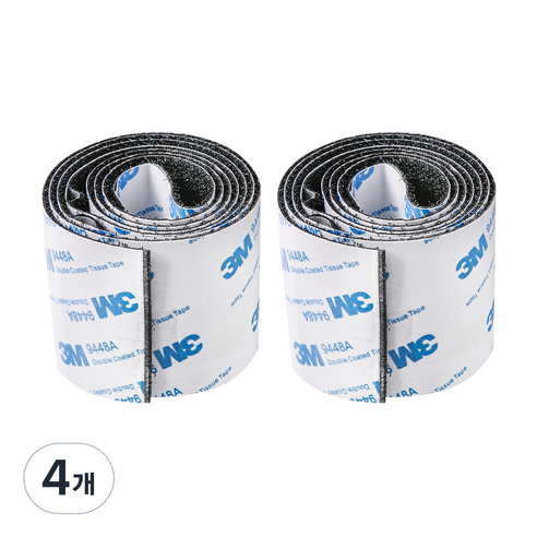 코멧 홈 롤타입 찍찍이 테이프 블랙 대형 50mm x 1m, 4개