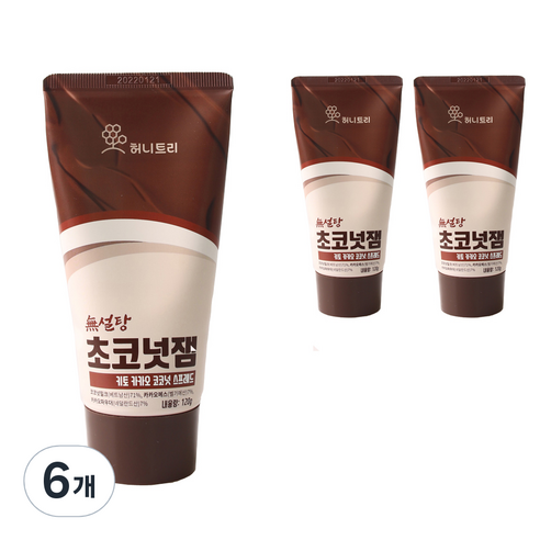 허니트리 무설탕 키토 초코넛잼, 120g, 6개
