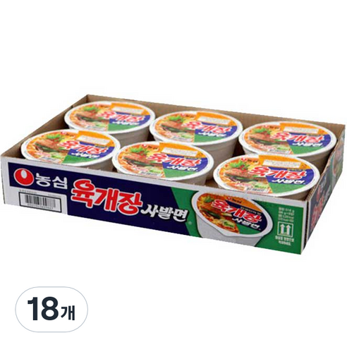 농심 육개장 사발면 86g, 18개